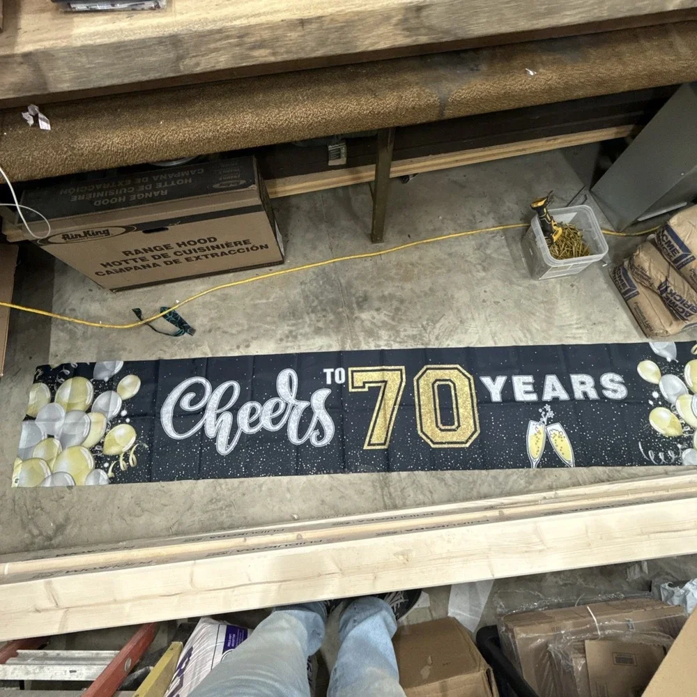Happy Birthday Banner Cheers To 70 Years ‎ 1'.5